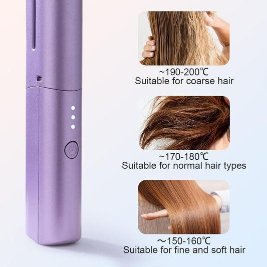 Cordless Mini Hair Straightener – Portable & Rechargeable