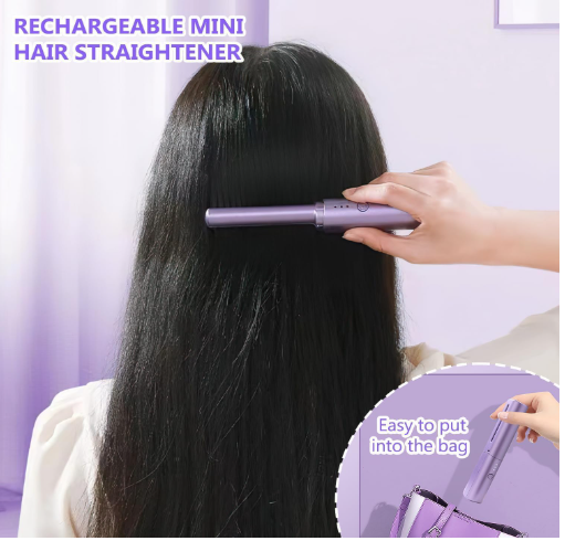 Cordless Mini Hair Straightener – Portable & Rechargeable